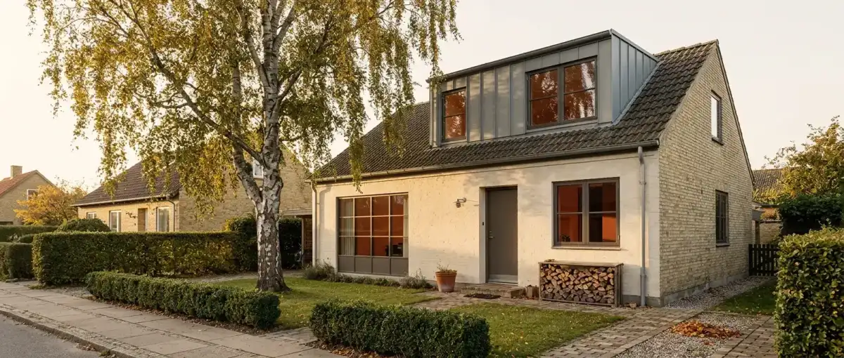 Renovated Danish house in warm tones